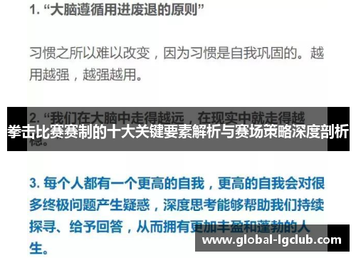 拳击比赛赛制的十大关键要素解析与赛场策略深度剖析 拳击比赛赛制的十大关键要素解析与赛场策略深度剖析