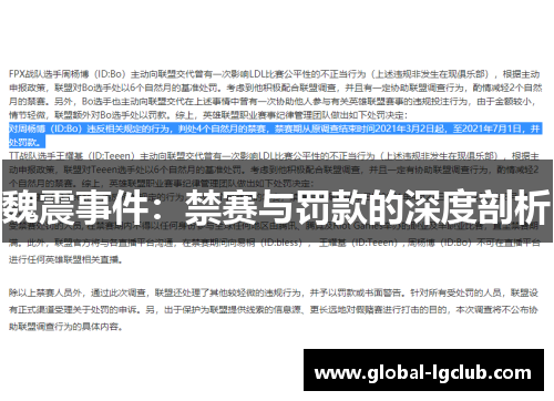 魏震事件：禁赛与罚款的深度剖析