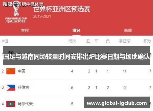 国足与越南同场较量时间安排出炉比赛日期与场地确认 国足与越南同场较量时间安排出炉比赛日期与场地确认